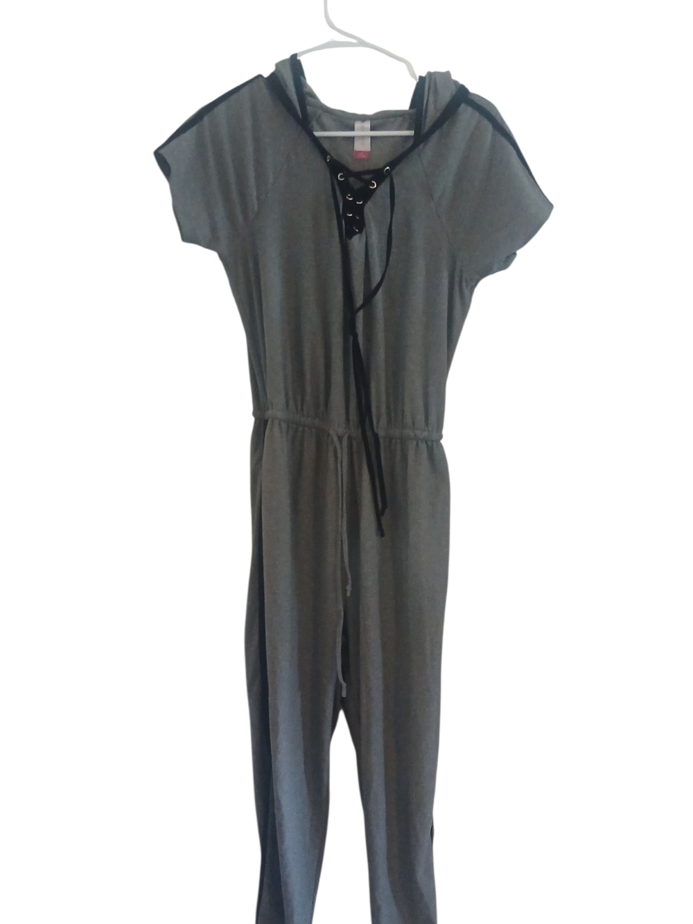 No Boundaries Gray Hooded Jumpsuit